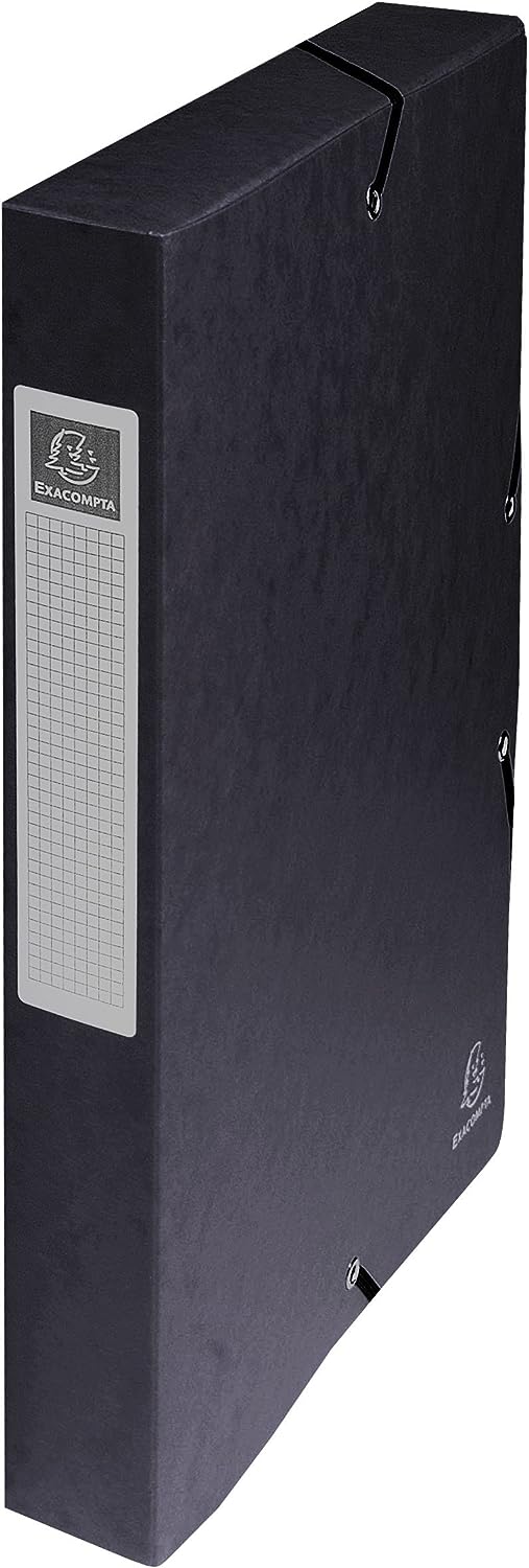 Exacompta 50401E 8er Pack Premium Sammelboxen aufgebaut mit Gummizug 40 mm breit aus extra starkem C