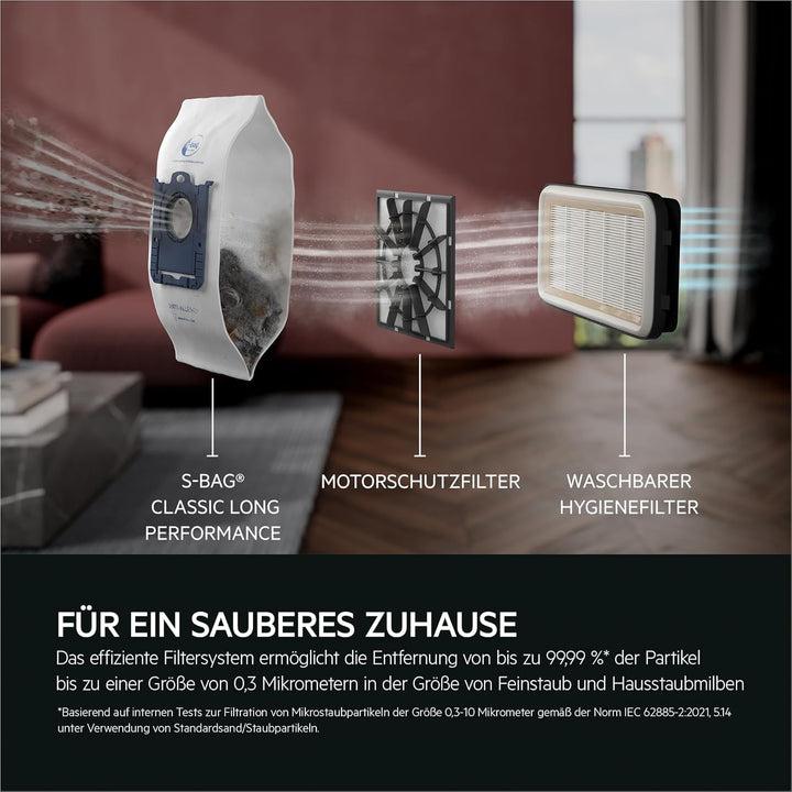 AEG CLEAN 5000 AB51C1SW Staubsauger mit Beutel / hohe Saugleistung / 37 % Recyclingkunststoff / AllF