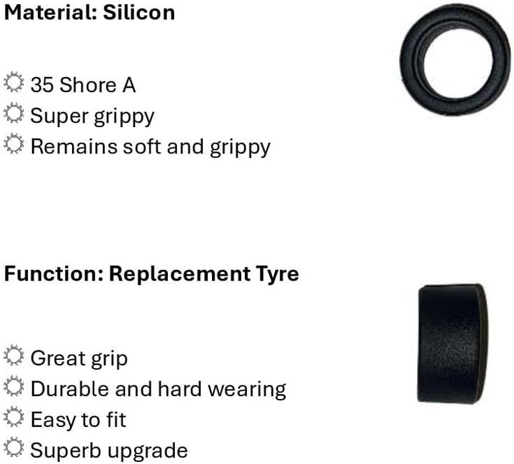 SSC Slot Cars Super Grip Ersatz Autoreifen/Reifen Set Zubehör, Large GT Slicks Kompatibel für - Scal