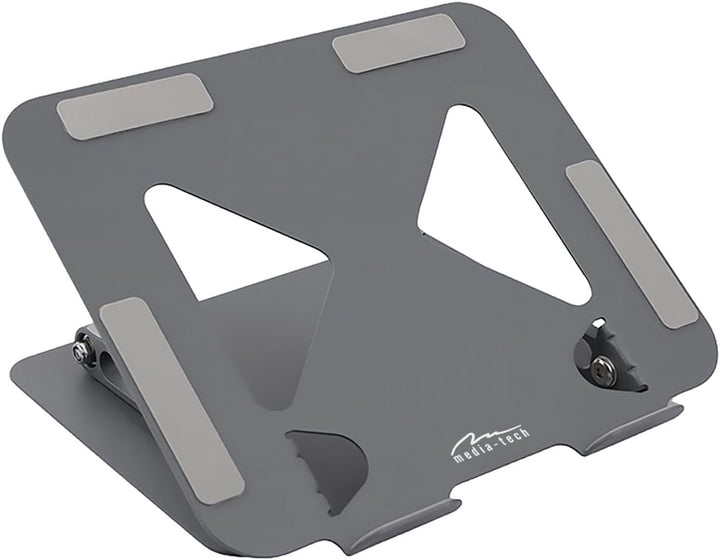 media-tech Ergonomischer Laptop-Ständer 10-17 Zoll | Höhenverstellbar & klappbar | Stabiler Notebook