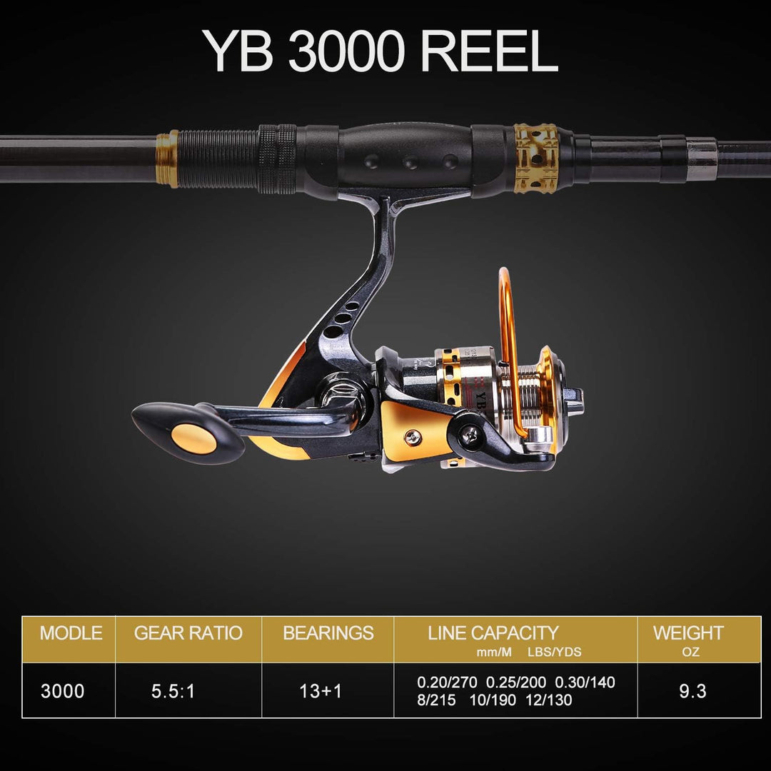 Sougayilang Angelruten-Spule Combos Kohlefaser Teleskop-Angelrute mit Spinnrolle für Reisen in Salzw