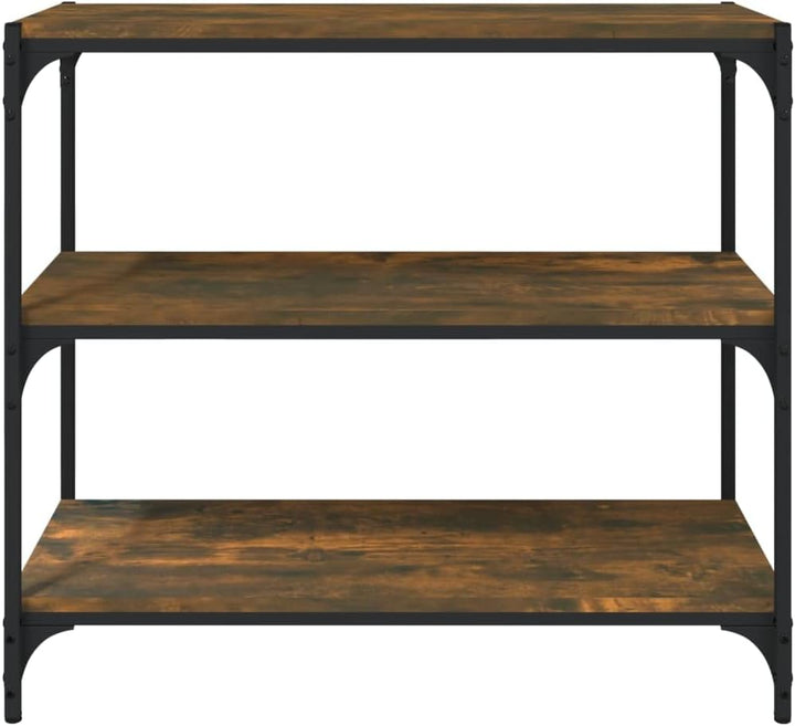 Libreria rovere fumo 80x33x70,5 cm Legno Multistrato e Acciaio