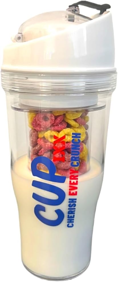 Generisch Müslibecher für Unterwegs für Cornflaks Müsli CerealCup to Go ohne Löffel Tragbar Cupixx (
