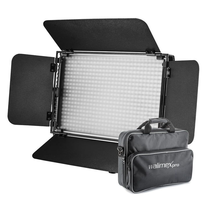 Walimex pro dimmbare LED Flächenleuchte Niova 600 Plus Daylight + Akku Slots I Videoleuchte &amp; Fotoli