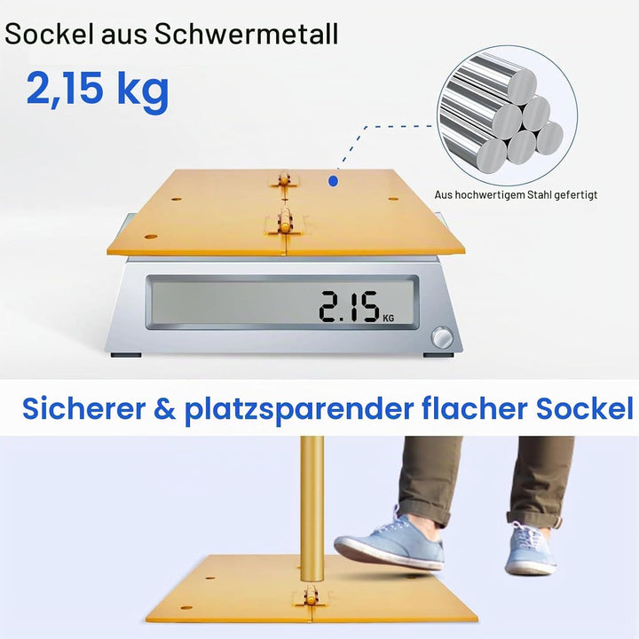 EMART Foto Hintergrund Ständer mit Stahlsockel, 2,6m x 3m Verstellbarer Hintergrundsystem, Hintergru
