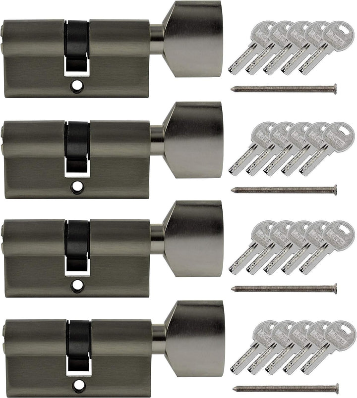 4x Knaufzylinder gleichschliessend 60 mm 30/30 KSN inkl. 20 Wendeschlüssel