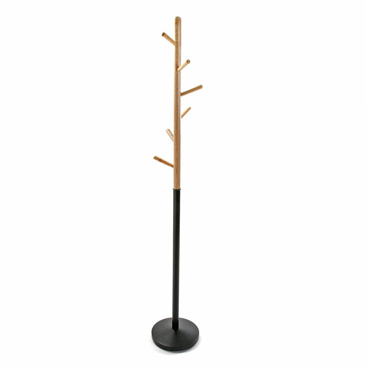 Versa Holstebro Minimalistischer Garderobenständer für den Eingangsbereich, mit 9 Haken für Kleidung