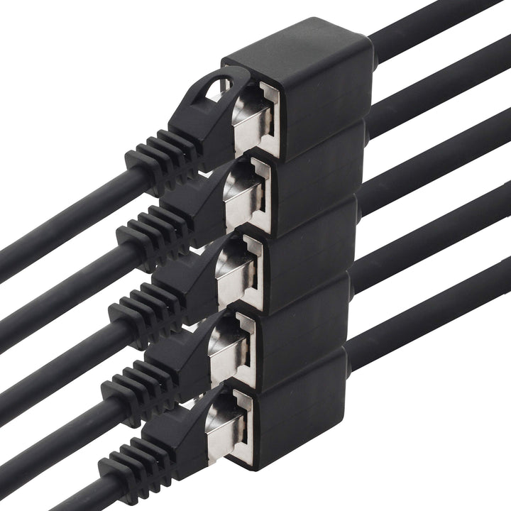 1aTTack.de 618180 CAT7 Cat.7 Verlängerung Adapter - 1m - Ethernetkabel Lankabel Netzwerkkabel 10 Gb/