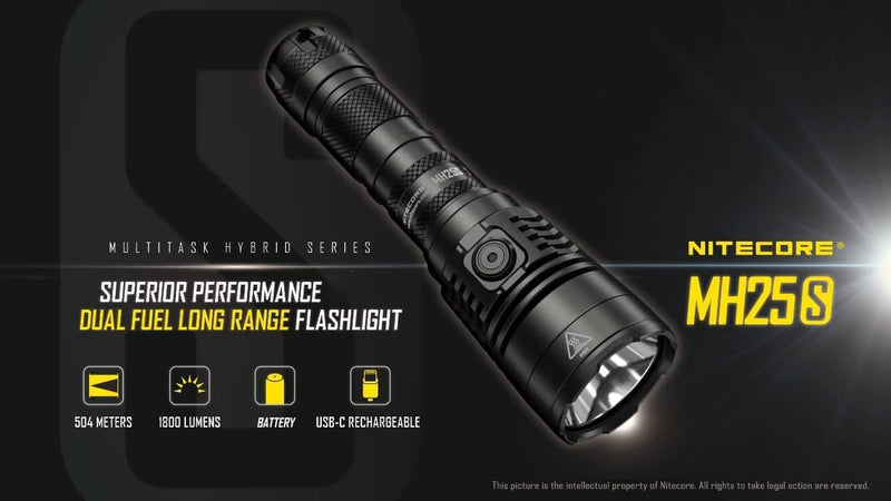 FLASHLIGHT MH SERIES/1800 LUMENS MH25S NITECORE