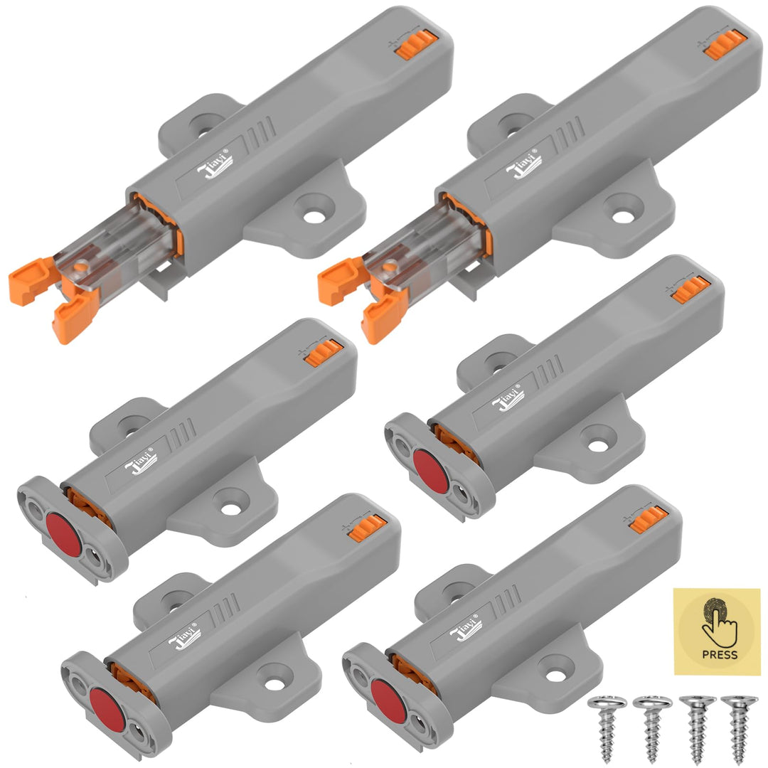 Jiayi Drucktüröffner Push to Open, 6 Stück Heavy Duty Push Open Türöffner für Schrank 40 N Feder Sch