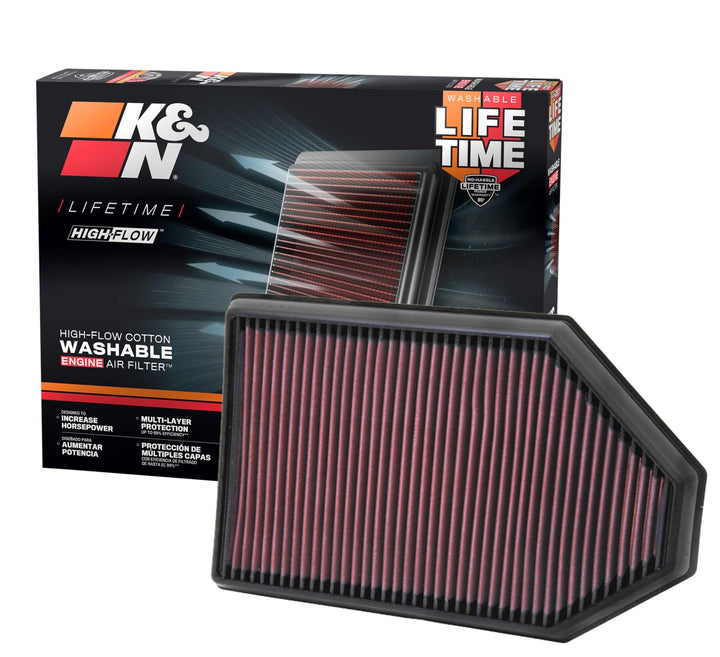 K&N 33-2460 Motorluftfilter: Hochleistung, Prämie, Abwaschbar, Ersatzfilter,Erhöhte Leistung, 2011-2