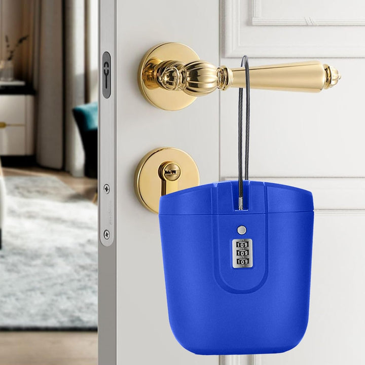 Reiseschlossbox – tragbare Sicherheitsschlossbox mit Zahlencode, 2 l sichere Aufbewahrungsbox, Innen