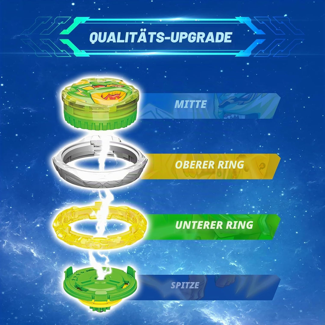 INFINITY NADO Kreisel für Kinder Metall Spielzeug Jungen, Battle Tops Kreisel Launcher Spielzeug, Sp