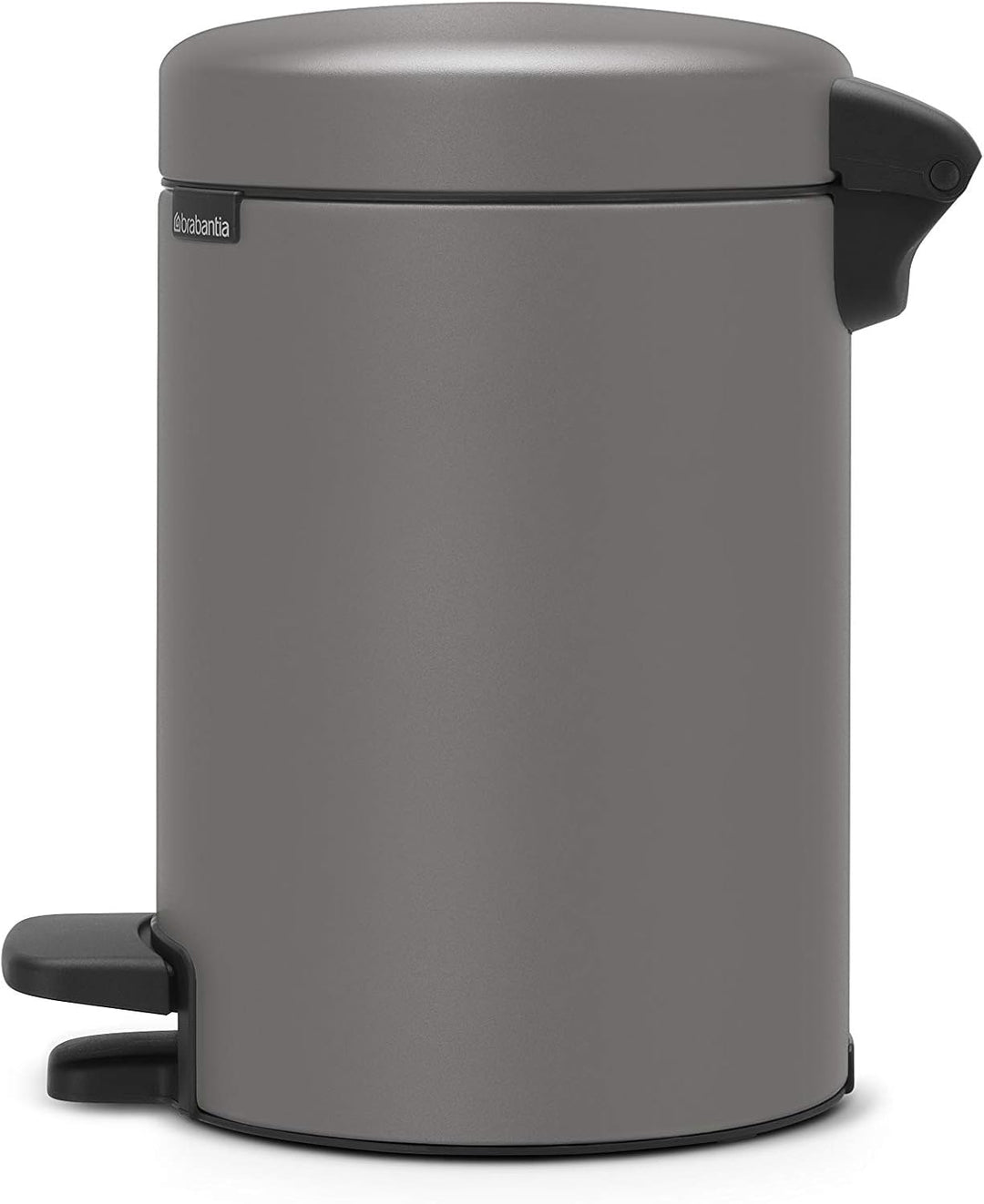 Brabantia Treteimer newIcon, 3L 3 Liter Mineral Concrete Grey, 3 Liter Mineral Concrete Grey