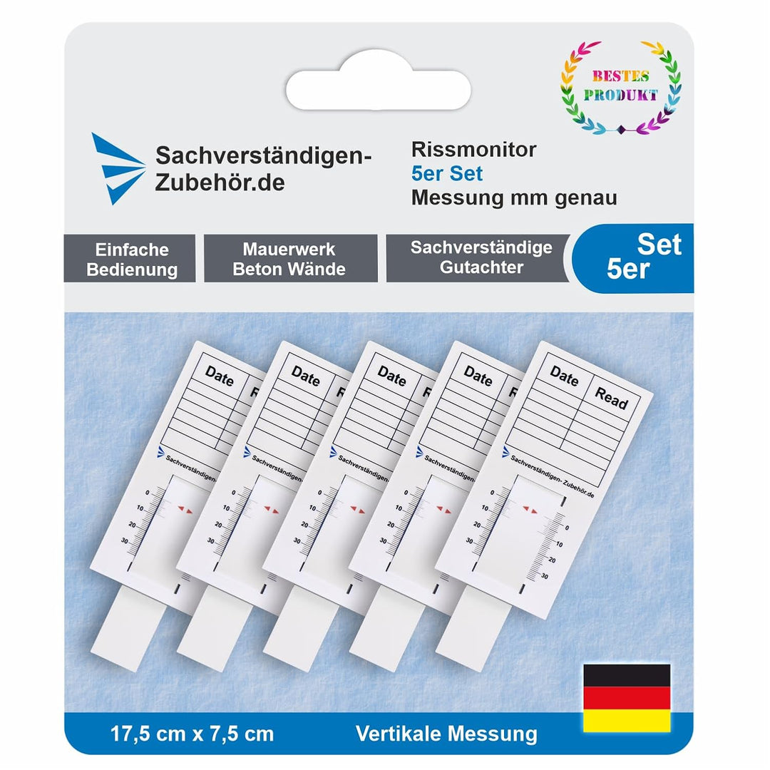 Sachverständigen-Zubehör Rissmonitor | Gutachter Ausrüstung | Spaltmass Risslineal & Messwerkzeuge f