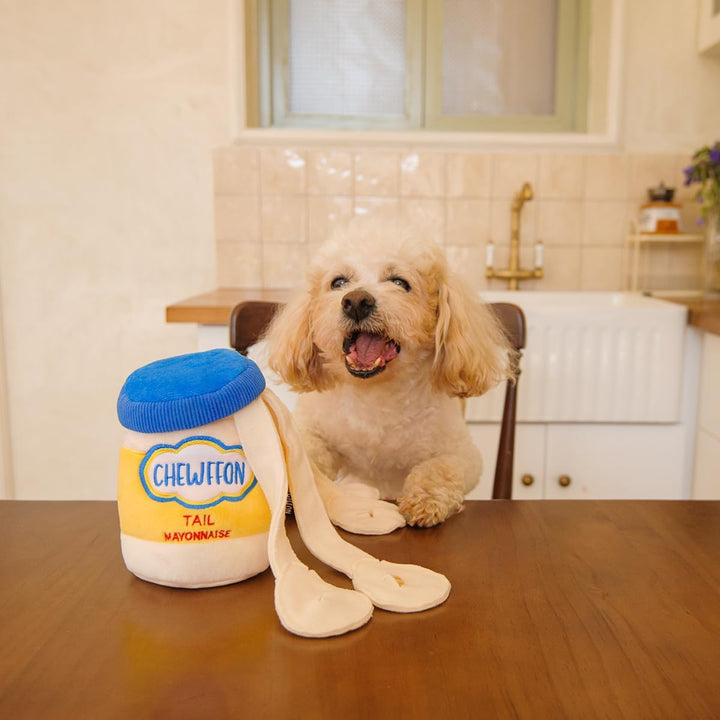 CHEWFFON Hundespielzeug, Interaktives Mayonnaise Jar Puzzle, Schnüffelspielzeug zur geistigen Stimul