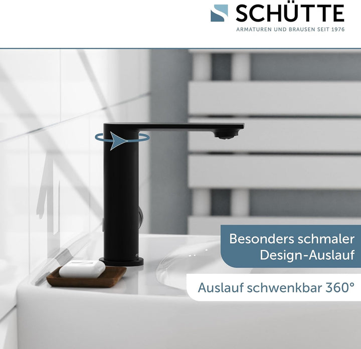 SCHÜTTE ARIZONA Waschtischarmatur mit 360° schwenkbaren Auslauf, Armatur Badezimmer, Einhebelmischer