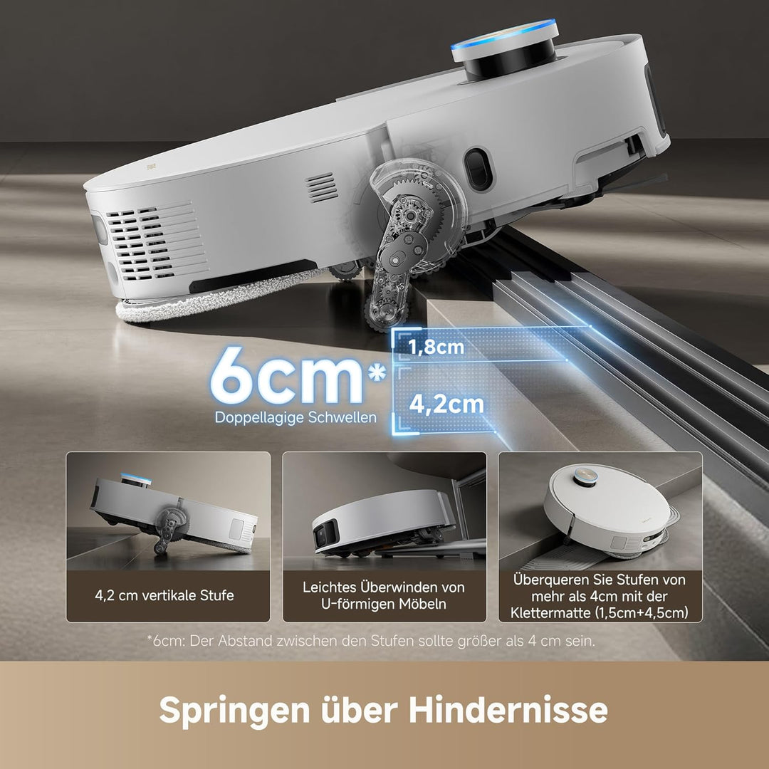 dreame X50 Ultra Complete Saugroboter mit Wischfunktion,20.000Pa Saugkraft,6 cm Hindernisfreiheit, m