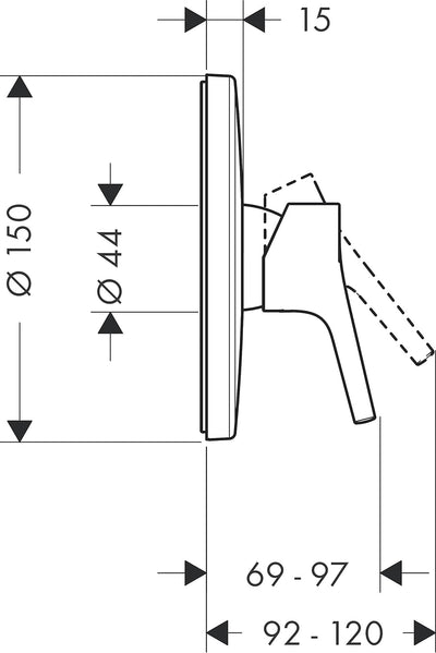 hansgrohe Talis S Unterputz Duscharmatur, für 1 Funktion, Chrom Dusche, Dusche