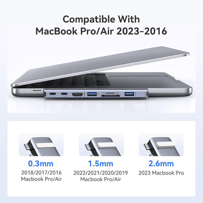 HODO USB C Adapter für MacBook Pro Air, MacBook Hub 8 in 2, MacBook Zubehör mit 4K HDMI,Thunderbolt
