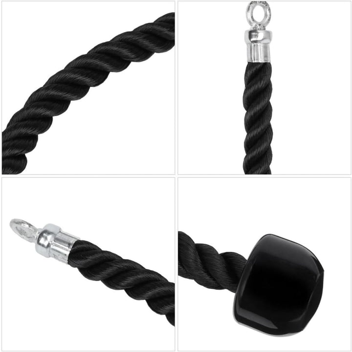 Trizepsseil 2 Stück mit Einzelgriff aus Tpr und Nylon für Kabelzug | Zughilfen Krafttraining, Robust
