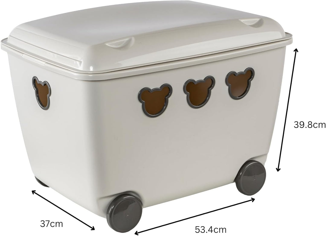 BranQ - Home essential - Multifunktionsbehälter für Spielzeug Bear 55 l, BPA-freier Kunststoff PP, b