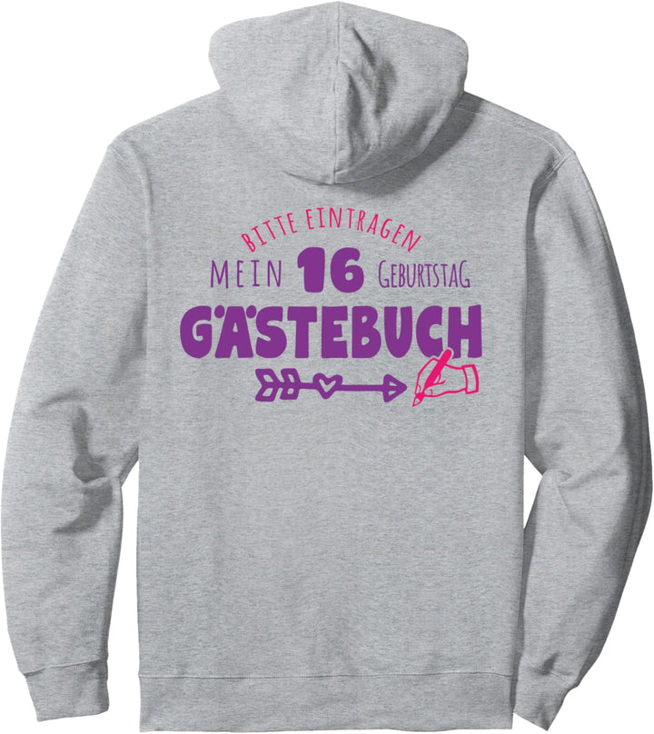 16. Geburtstag - Lustiges Party Gästebuch Pullover Hoodie