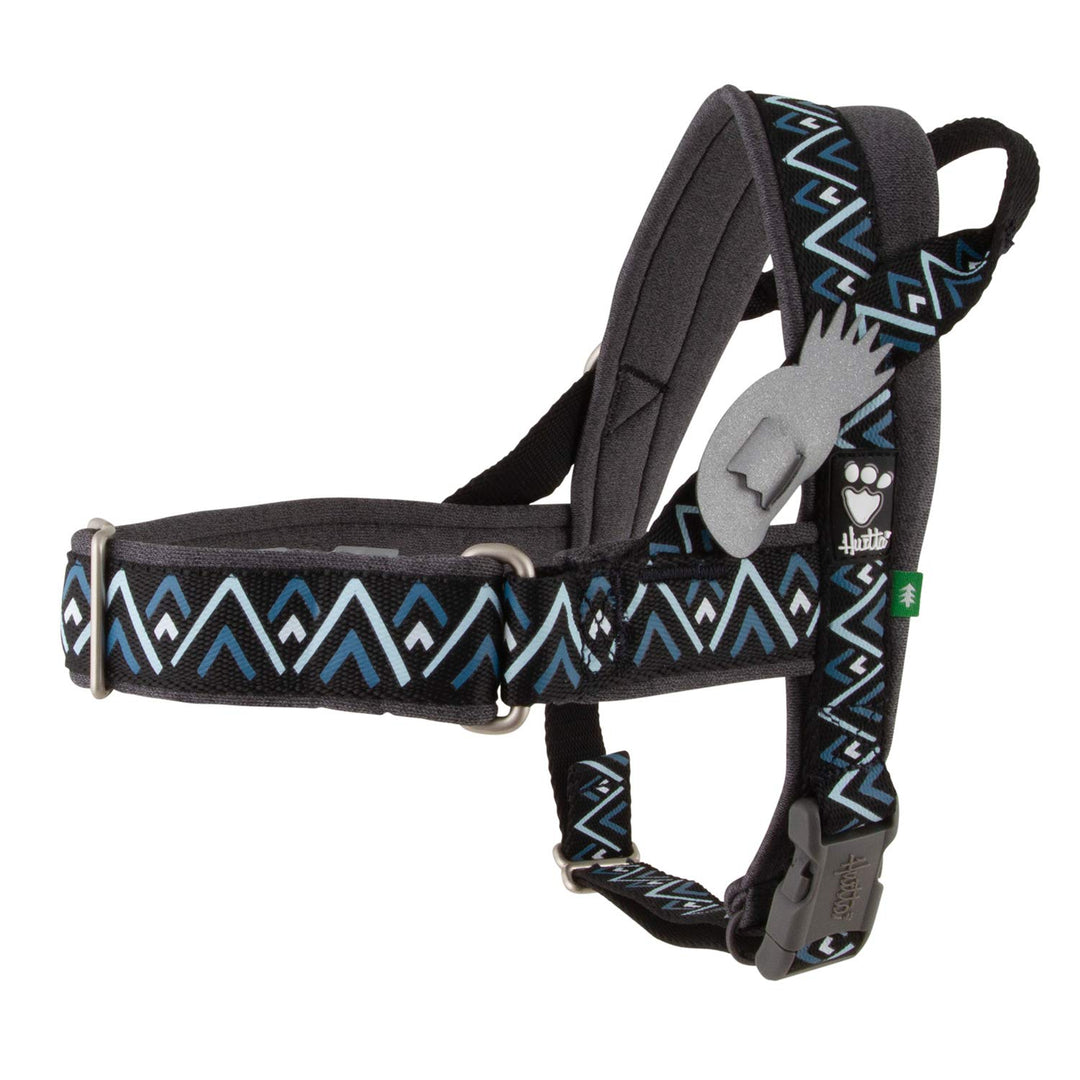 Hurtta Razzle-Dazzle H-Geschirr für Hunde, Gepolstert, 100% recyceltes Polyester, Schwarz 55-65 cm b