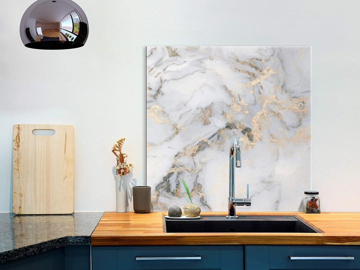 murando Spritzschutz Glas für Küche 60x60 cm Küchenrückwand Küchenspritzschutz Fliesenschutz Glasbil