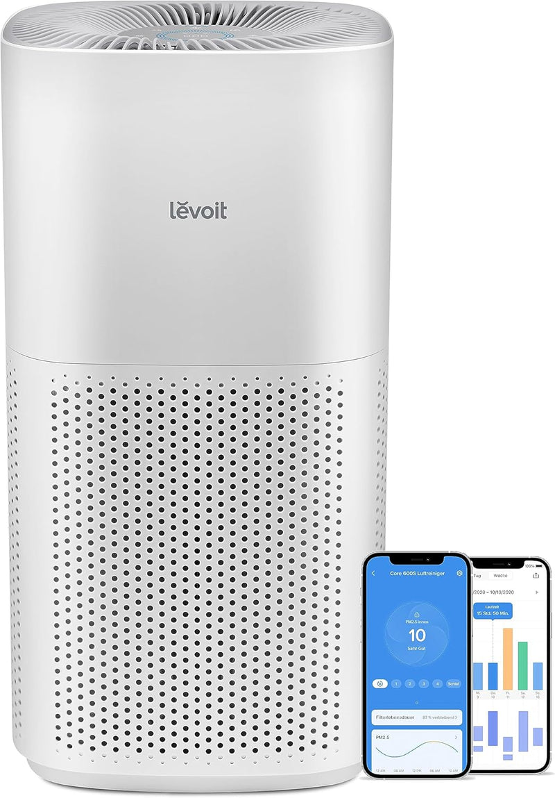 LEVOIT HEPA Luftreiniger für Raucherzimmer Allergiker, CADR 697m³/h bis 147㎡ Wohnung, PM2,5 Luftqual