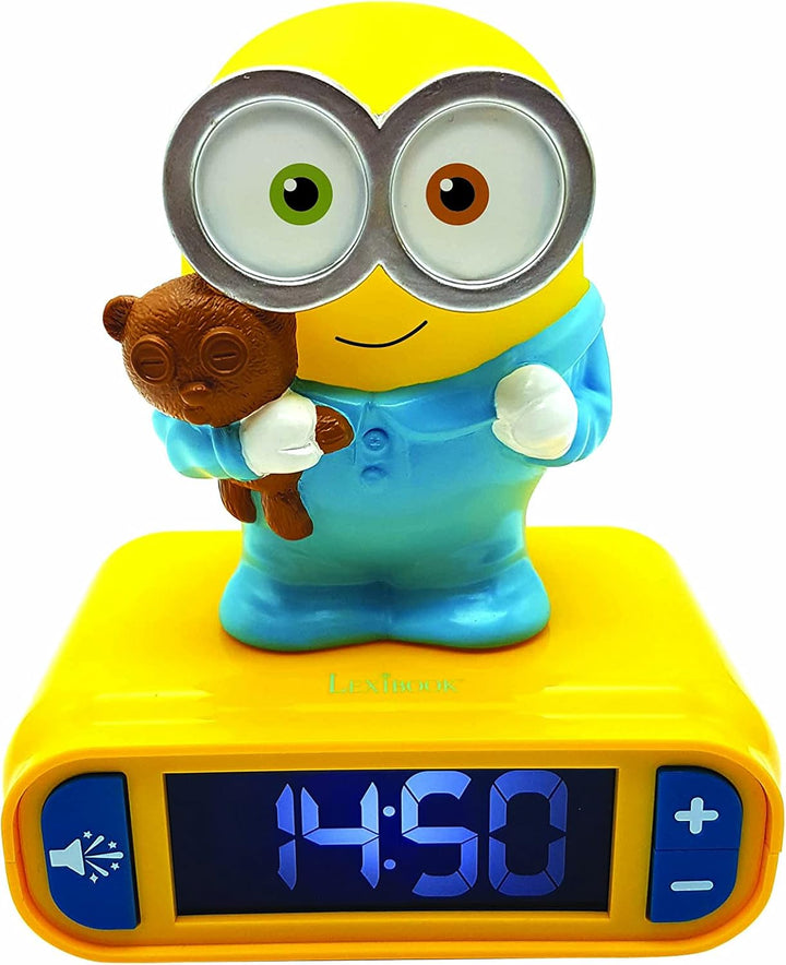 Lexibook - Wecker mit Nachtlicht und Minions Klingeltönen, Digitalwecker mit Nachtlicht und Snooze,