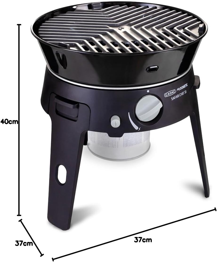 CADAC - Safari Chef 30 HP Combo - Tragbare Grills - GreenGrill-Keramikbeschichtung – inkl. Tragetasc