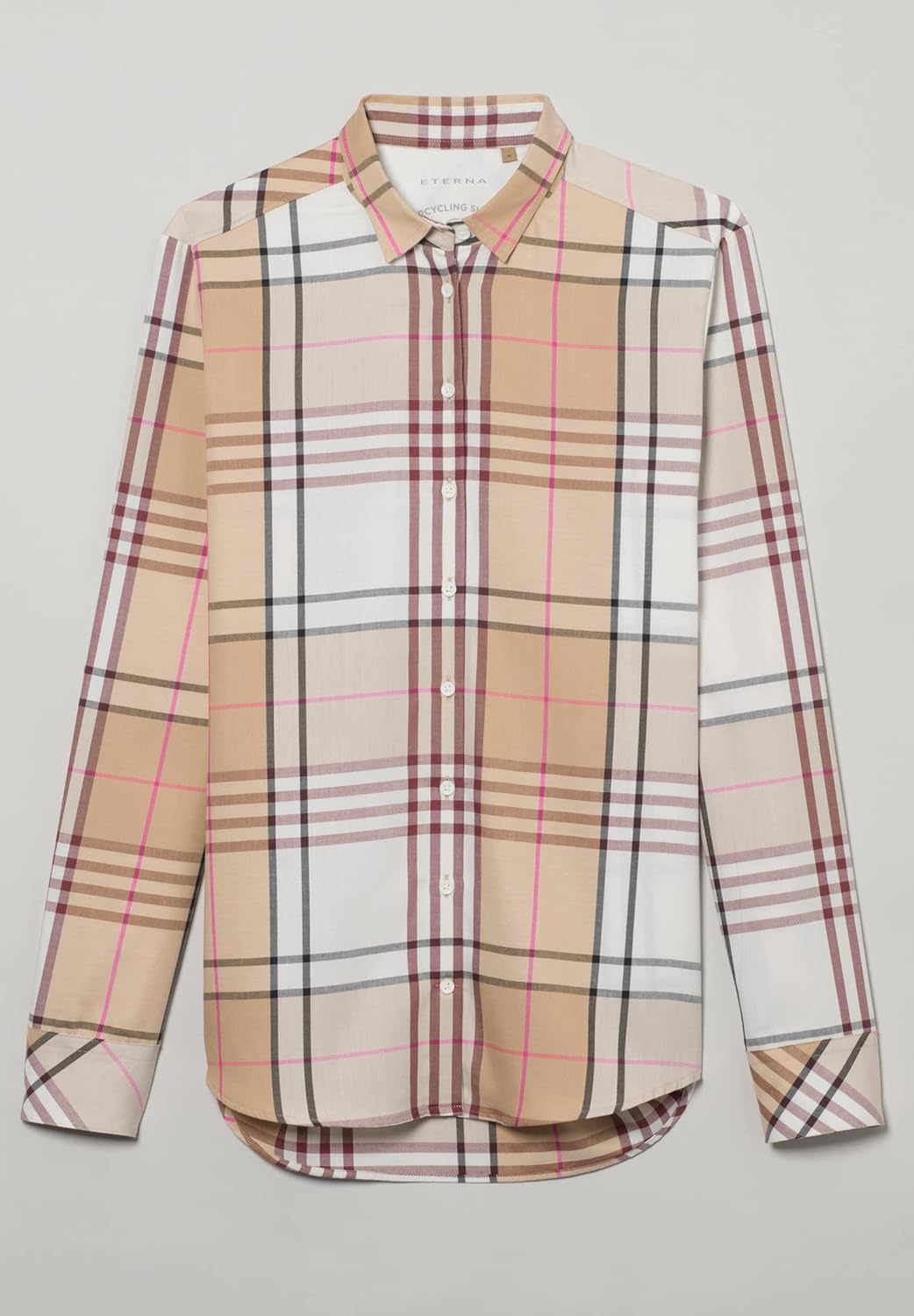 eterna Langarm Bluse Modern Classic kariert