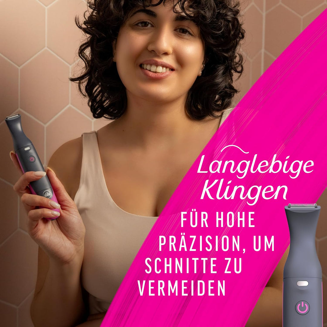Veet Expert Intimate All-In-One Trimmer - Damen Haartrimmer & Intimrasierer für Gesicht, Augenbrauen