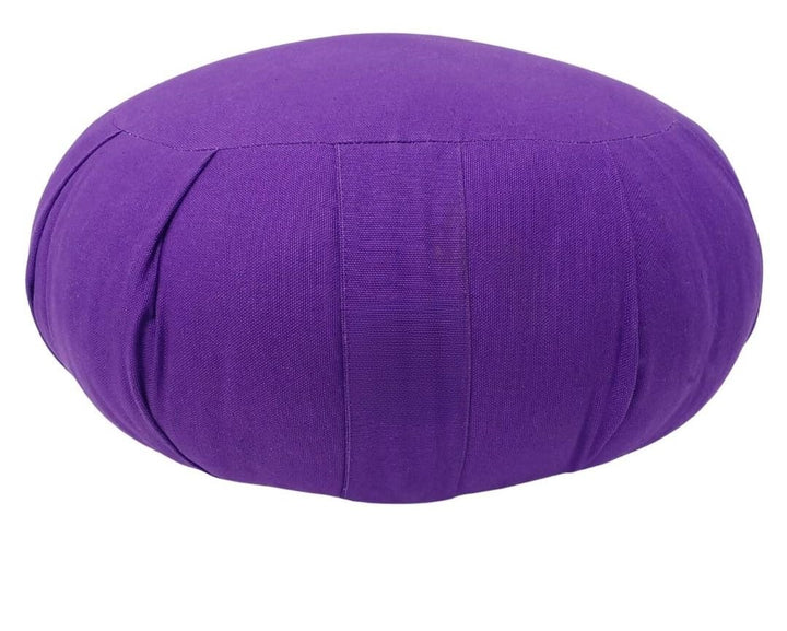 Meditationskissen Zafu Bio-Baumwolle Kapok 40 x 18 cm, Violett