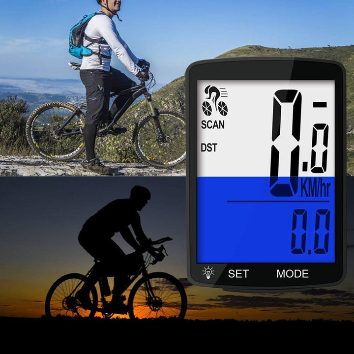 Fahrradtacho, LCD-Display, kabellos, Fahrradcomputer, Kilometerzähler, wasserdicht, Schrittzähler, G