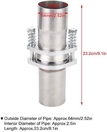 Flansch Auspuff, Universal 2.5in Stahl Quick Fix Auspuff Federbolzen Flansch Reparaturrohr Kit