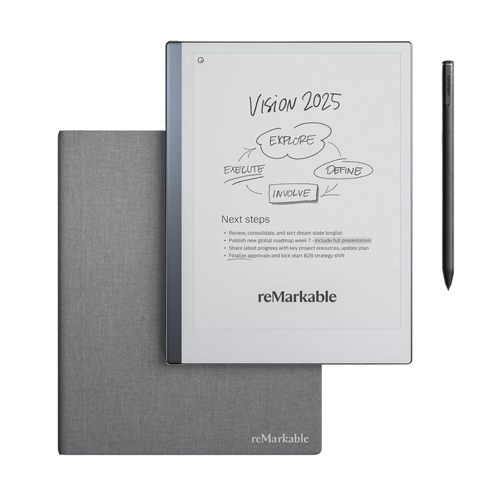 reMarkable 2 Bundle - Folio aus Polymergewebe | 10,3-Zoll reMarkable 2 Papier-Tablet, Marker Plus Pe
