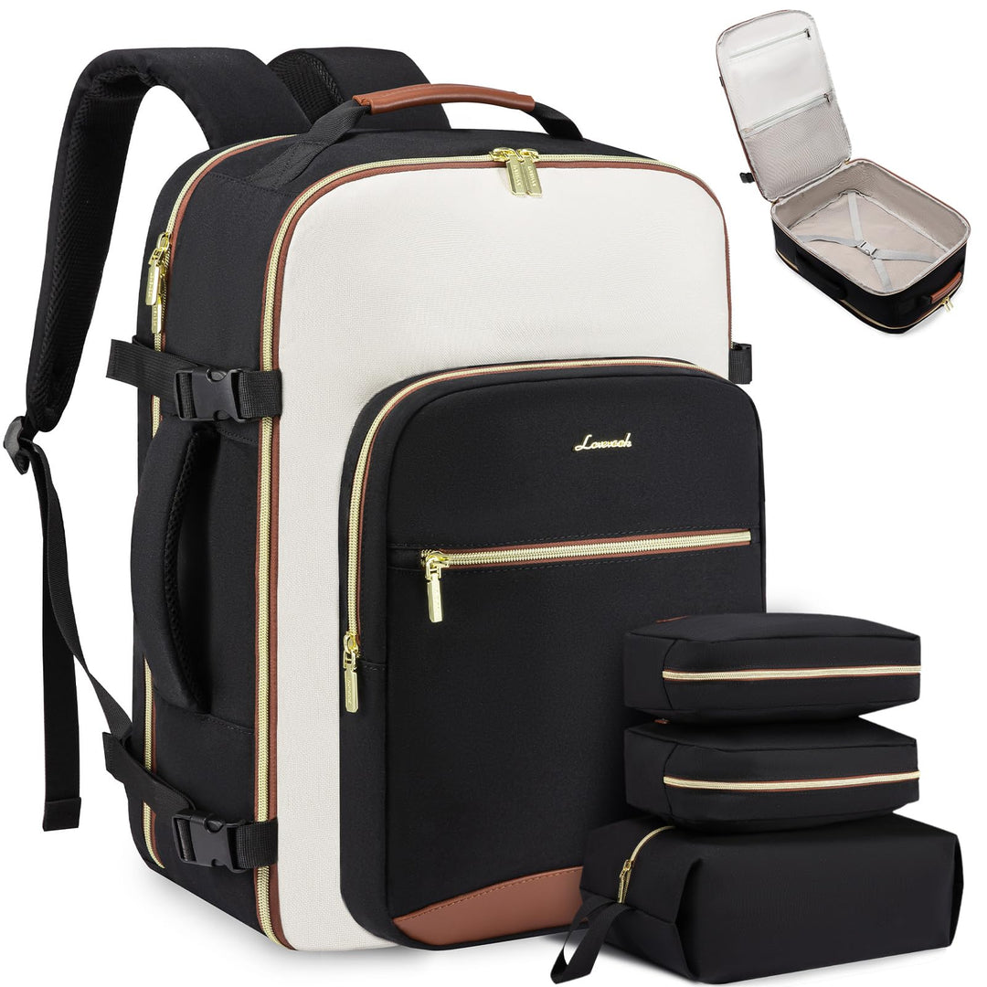 LOVEVOOK Handgepäck Rucksack Flugzeug, Reiserucksack Damen Gross 40L Herren Wasserdicht, Laptop Back