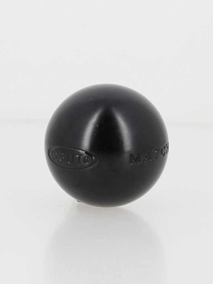 Obut Match Pétanque-Kugeln, 0 Riefelung, 74°mm, Schwarz Schwarz 700g, Schwarz 700g