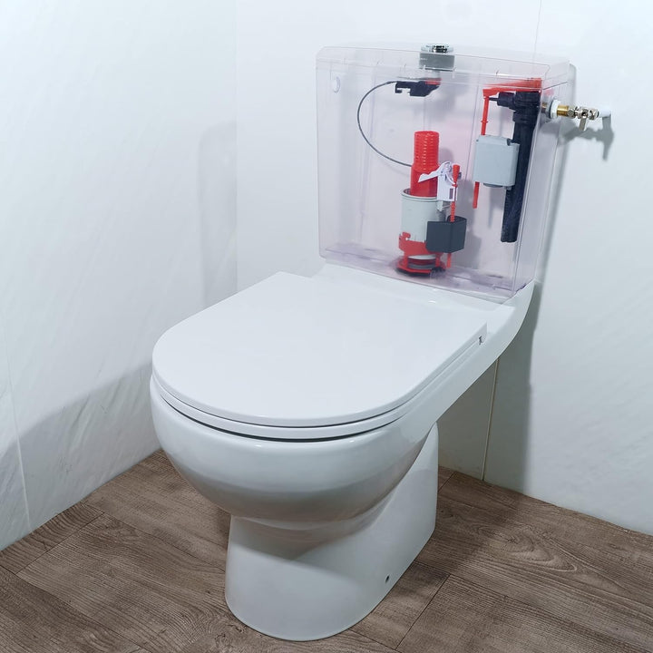 Wirquin 10720605 WC-Mechanismus, 2 Spülungen, Kabel (ohne Demontage des Behälters)