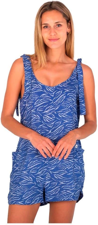 Hurley Damen Everyday Tie Romper Lässige Hose, Blue Coral