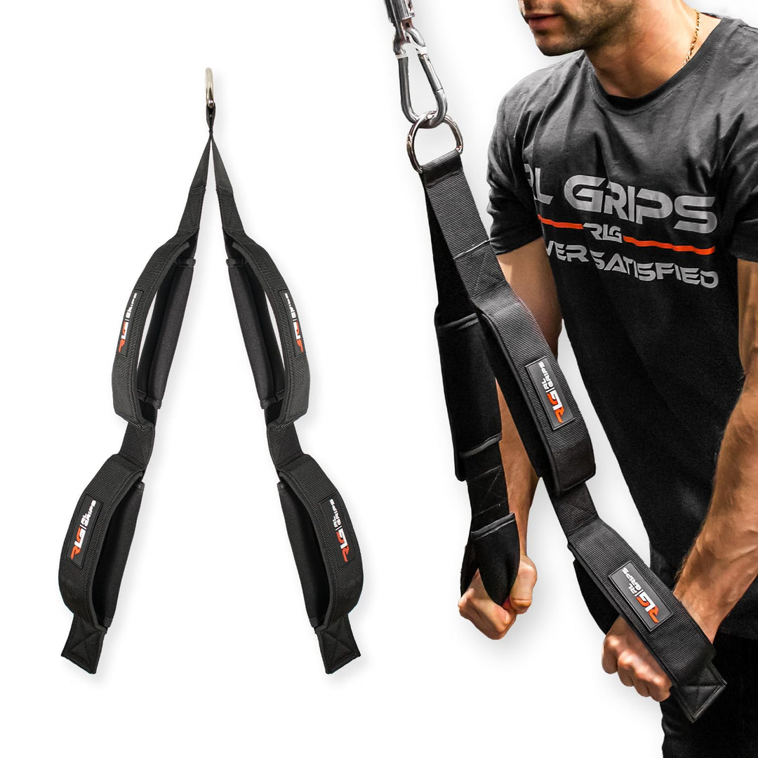 RL Grips - Lange Trizeps-Schlaufe für Kabelzugtraining – Zugzubehör für Kabelzuggeräte – Trizeps-, F