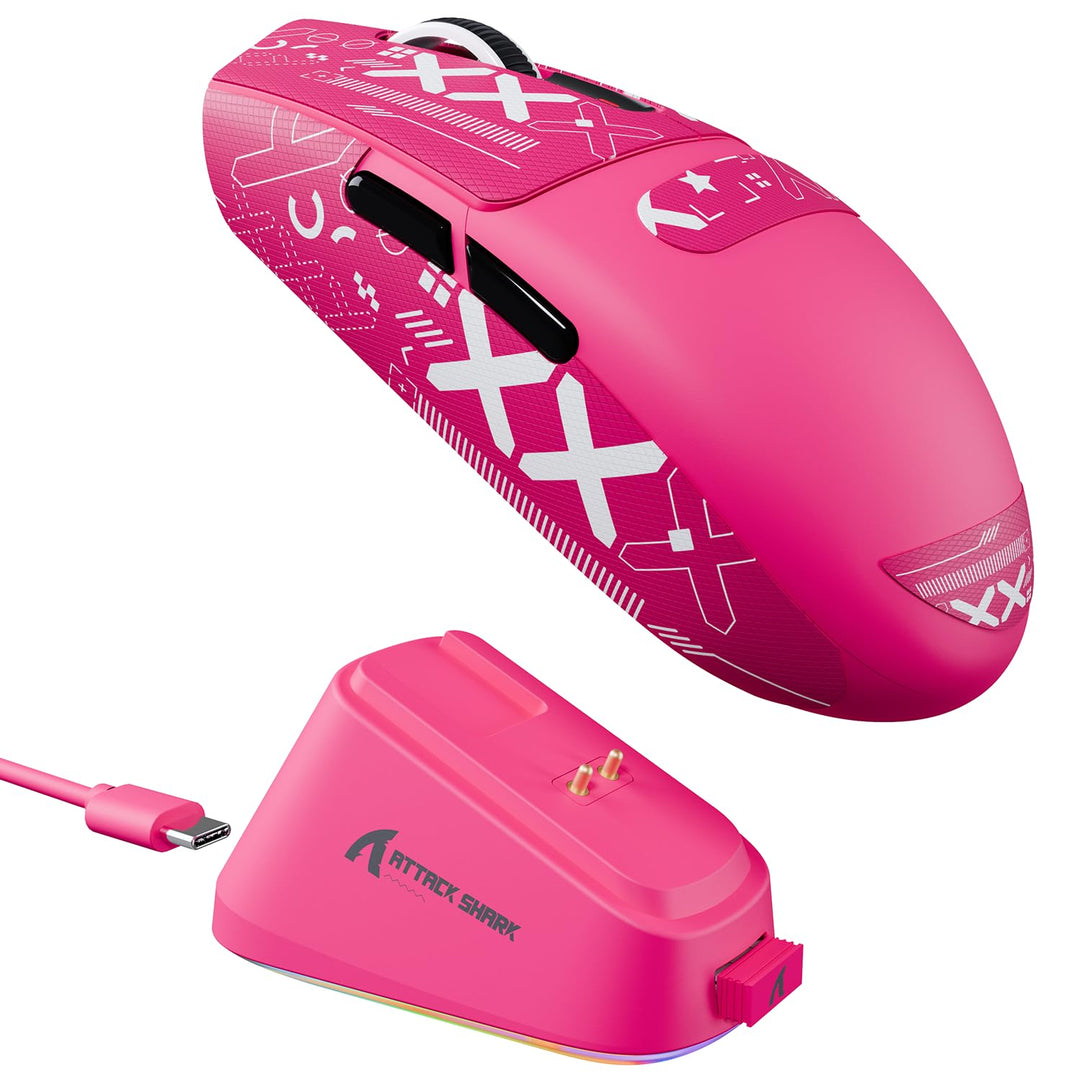 ATTACK SHARK G3PRO Kabellose Gaming-Maus mit Magnetischer Ladestation, PixArt PAW3311-Sensor, Bis zu