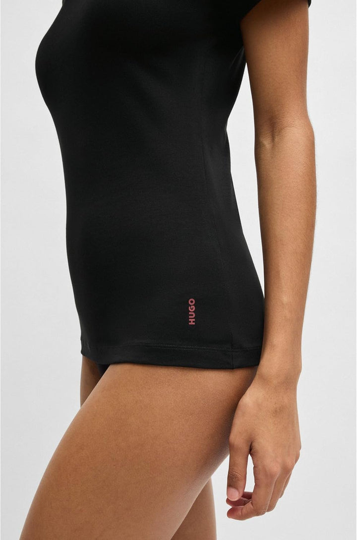 HUGO Damen Twin Rn T-Shirt (2er Pack) L Black1, L Black1