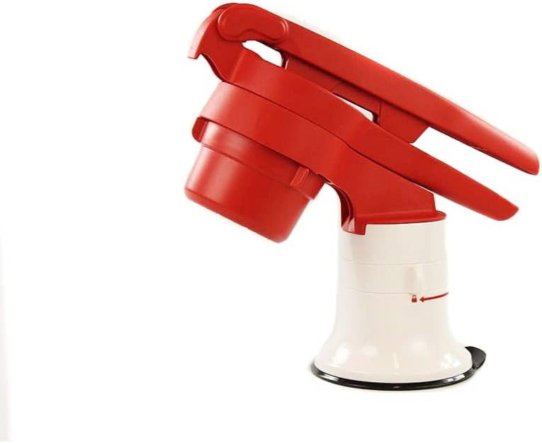 TUPPERWARE Chef Püree Meister rot-weiss mit Standfuss Chef Kartoffel-Presse