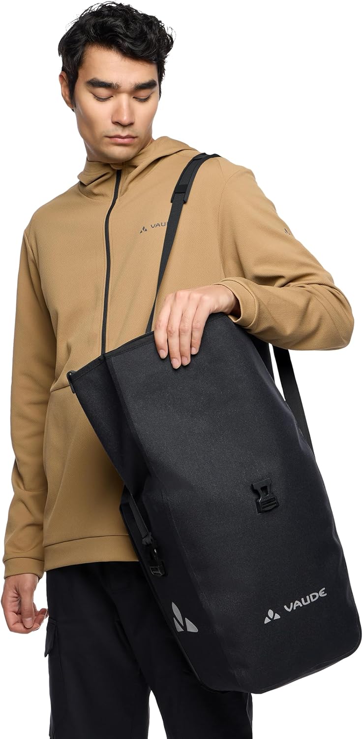 VAUDE Aqua Back Deluxe Single - Fahrradtasche - 1 Hinterradtasche (24L) 24 Liter Schwarz, 24 Liter S