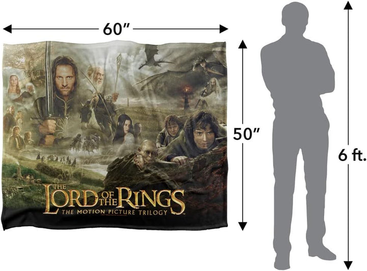 Lord of THE RINGSDer Herr der Ringe Seidige Kuscheldecke, Optimalweich, 152 x 127 cm
