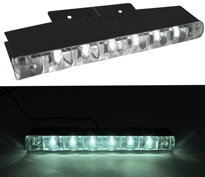 Alchemy Parts Motorrad-LED-Tagfahrlichtleiste | Markierungslicht | 12cm Länge, 6 LEDs | Ideal für Sp