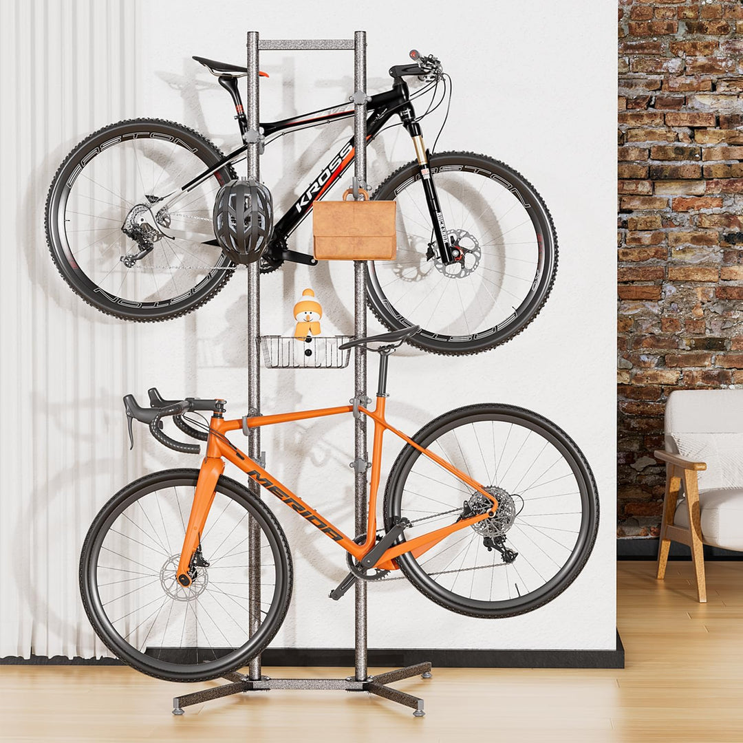 CXWXC Fahrradständer Boden Für 4 Fahrräder Belastbar bis 50kg/110 Pound Fahrrad Ständer Halter Indoo